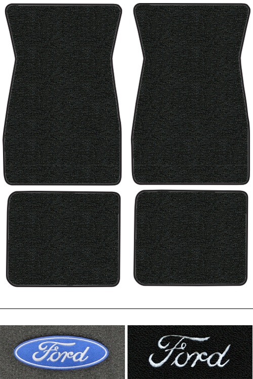 1975-1976 Ford Elite Floor Mats (Logos Available) - 4pc - Cutpile