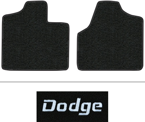 2001-2007 Dodge Grand Caravan Floor Mats (Logos Available) - 2pc Front - Cutpile