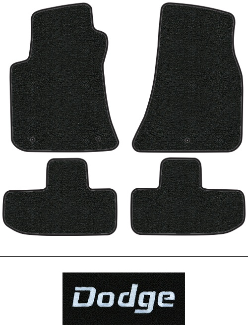 2011-2019 Dodge Challenger Floor Mats (Logos Available) - 4pc - Cutpile