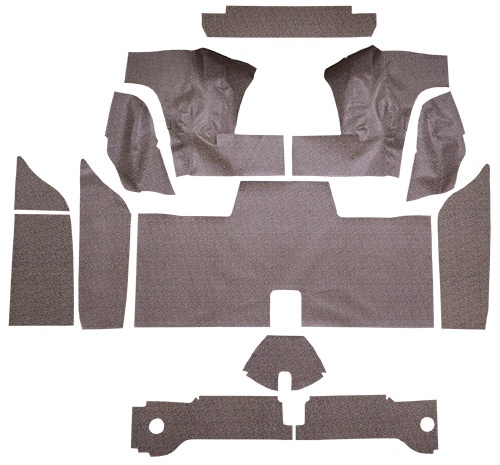 1961-1963 Ford Thunderbird (Bulletbird) Trunk Mat - Burtex | Fits: Hardtop, with Boards