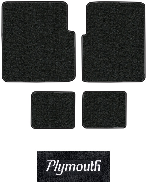 1974-1977 Plymouth Gran Fury Floor Mats (Logos Available) - 4pc - Cutpile