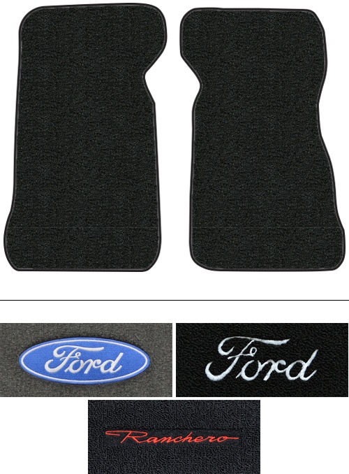 1972-1973 Ford Ranchero Floor Mats (Logos Available) - 2pc - Loop