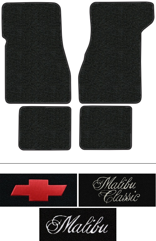 1973 Chevy Malibu Floor Mats (Logos Available) - 4pc - Loop