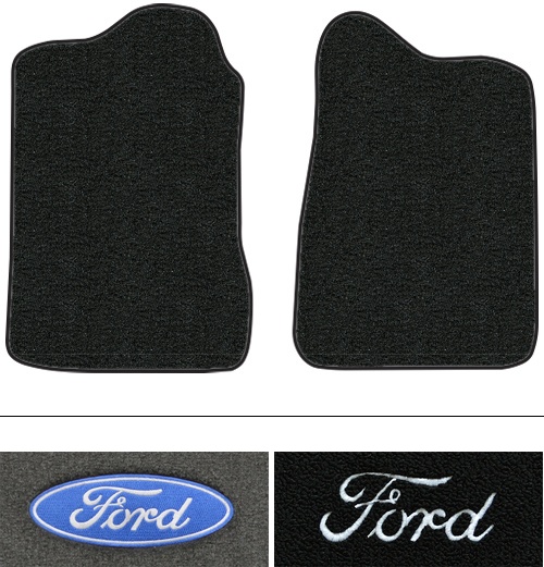 1972-1973 Ford Courier Floor Mats (Logos Available) - 2pc - Loop