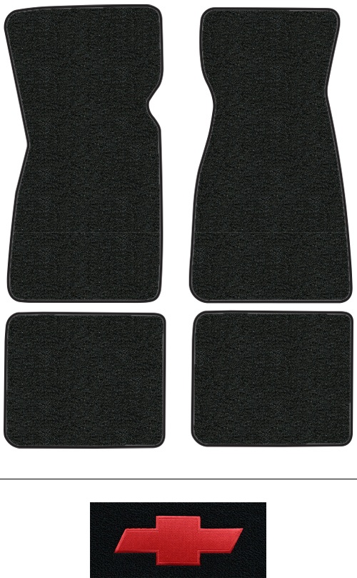 1974-1977 Chevy Vega Floor Mats (Logos Available) - 4pc - Cutpile