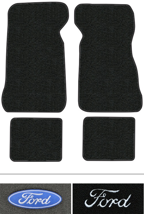 1972-1973 Ford Thunderbird Floor Mats (Logos Available) - 4pc - Loop