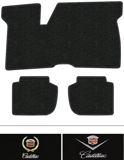 1974-1978 Cadillac Eldorado Floor Mats (Logos Available) - 3pc - Cutpile | Fits: 1pc Frt & 2pc Rrs