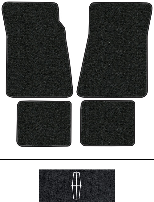 1980 Lincoln Continental Floor Mats (Logos Available) - 4pc - Cutpile