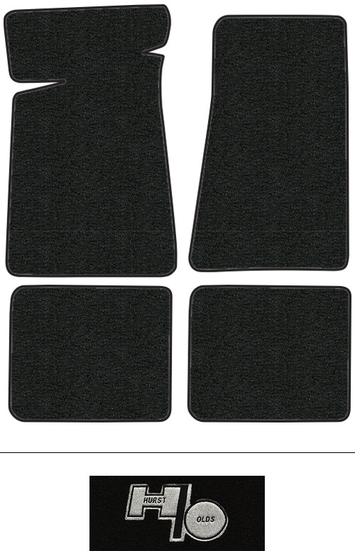 1980 Oldsmobile Cutlass Salon Floor Mats (Logos Available) - 4pc - Cutpile