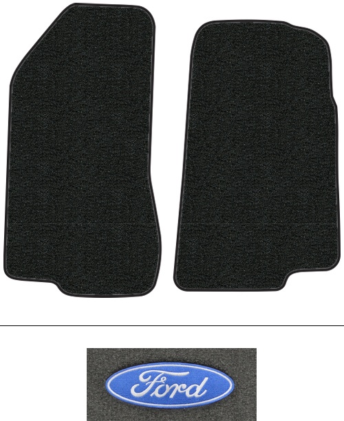 1991 Ford E-350 Econoline Floor Mats (Logos Available) - 2pc Front - Cutpile | Fits: Universal