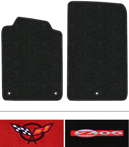 2001-2004 Corvette (C5) Z06 Floor Mats (Logos Available) 2pc - Truvette | Fits: without Heel Pad