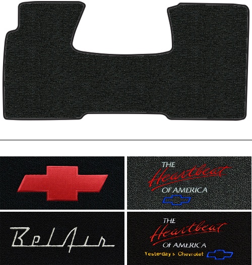 1955-1957 Chevy Sedan Delivery Floor Mats (Logos Available) - 1pc Front - Loop