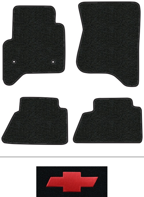 2015-2019 Chevy Silverado 3500 HD Floor Mats (Logos Available) - 4pc - Cutpile | Fits: Crew Cab
