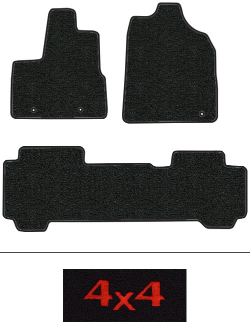 2003-2004 Honda Pilot Floor Mats (Logos Available) - 3pc - Cutpile | Fits: 2pc Frts & 1pc Rr