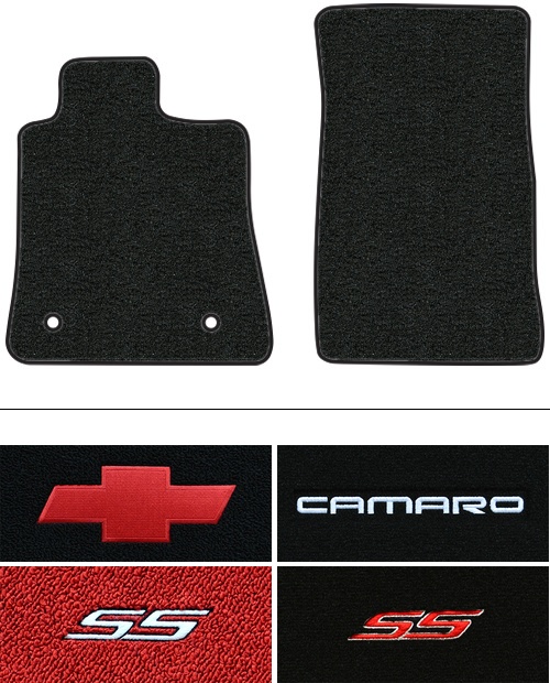 2016-2022 Chevy Camaro Floor Mats (Logos Available) - 2pc Front - Cutpile