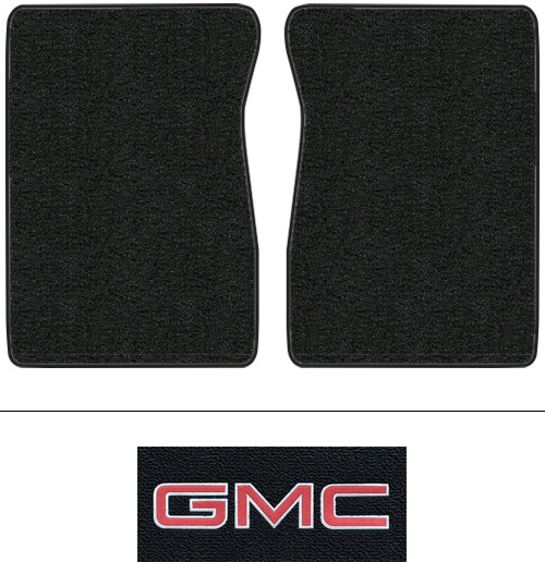 1987-1989 GMC R3500 Floor Mats (Logos Available) - 2pc - Cutpile | Fits: Reg Cab