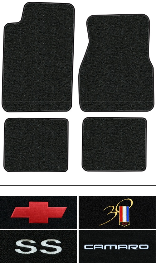 1993-2002 Chevy Camaro (4th Gen Camaro) Floor Mats (Logos Available) - 4pc - Cutpile