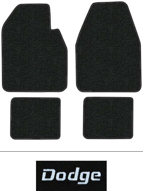 1969 Dodge Charger (B-Body) Daytona Floor Mats (Logos Available) - 4pc - Loop | Fits: Auto