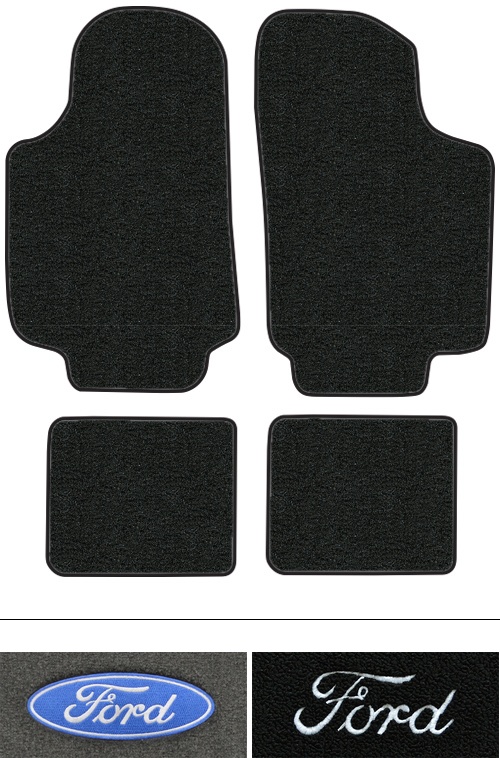 1981-1986 Ford Escort Floor Mats (Logos Available) - 4pc - Cutpile