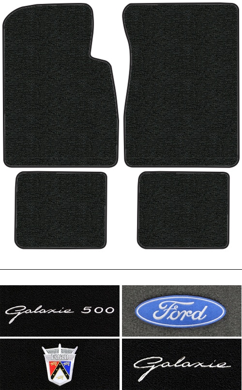 1959 Ford Galaxie Floor Mats (Logos Available) - 4pc - Loop