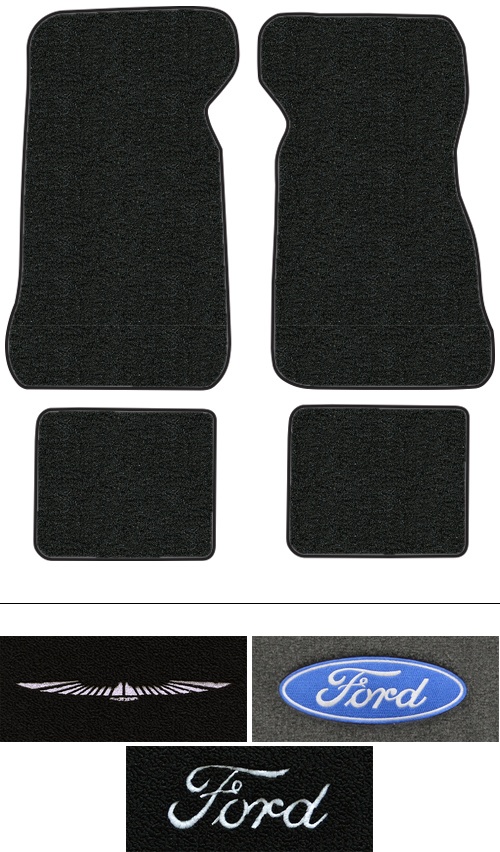 1974-1979 Ford Thunderbird Floor Mats (Logos Available) - 4pc - Cutpile