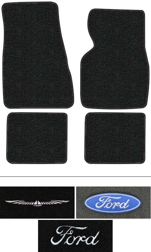 1983-1988 Ford Thunderbird Floor Mats (Logos Available) - 4pc - Cutpile