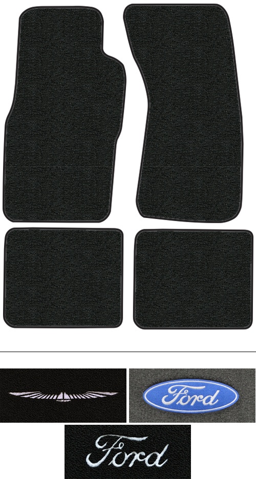 1989-1997 Ford Thunderbird Floor Mats (Logos Available) - 4pc - Cutpile
