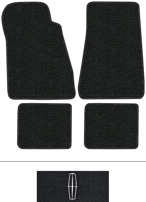 1985-1989 Lincoln Town Car Floor Mats (Logos Available) - 4pc - Cutpile