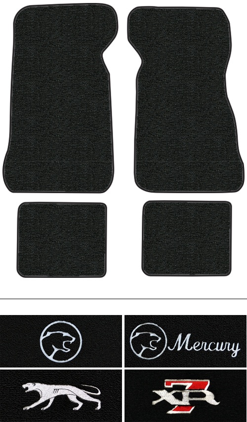 1976-1979 Mercury Cougar Floor Mats (Logos Available) - 4pc - Cutpile