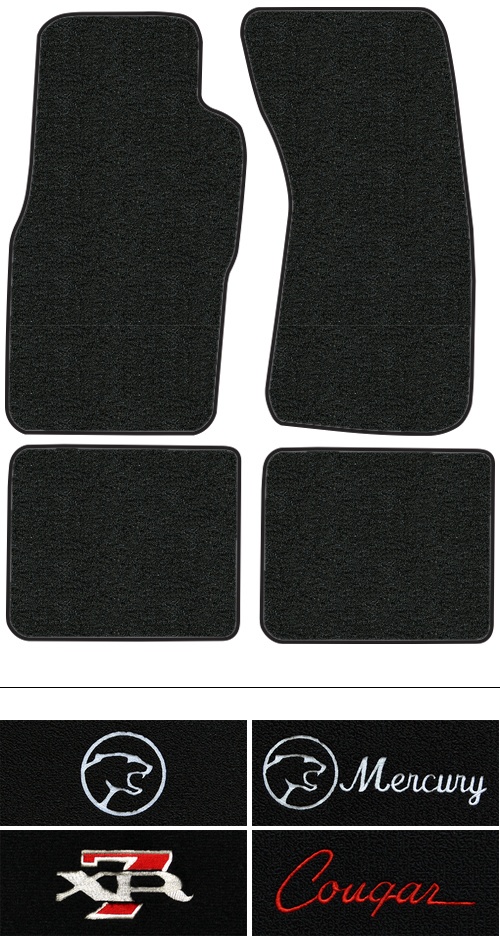 1989-1997 Mercury Cougar Floor Mats (Logos Available) - 4pc - Cutpile