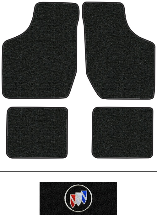 1982-1993 Buick Century Floor Mats (Logos Available) - 4pc - Cutpile