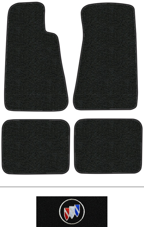 1991-1996 Buick Roadmaster Floor Mats (Logos Available) - 4pc - Cutpile | Fits: without Snaps