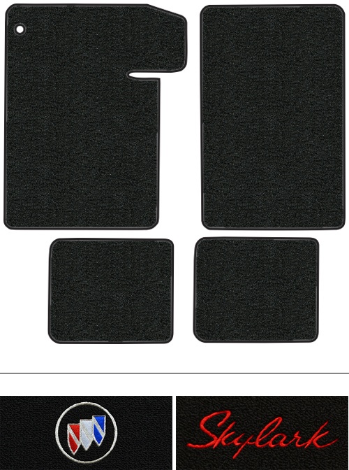 1964-1967 Buick Skylark Floor Mats (Logos Available) - 4pc - Loop