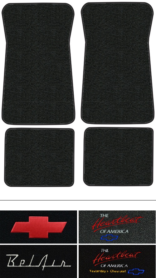 1971-1973 Chevy Bel Air Floor Mats (Logos Available) - 4pc - Loop
