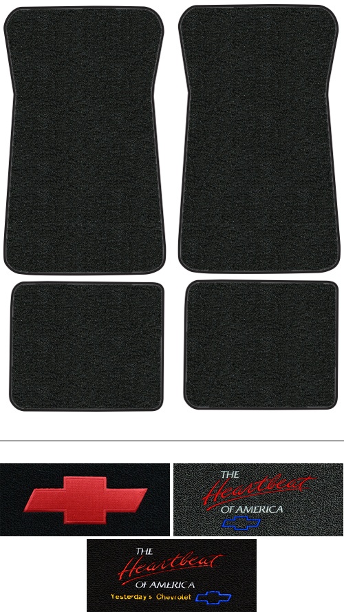 1972 Chevy Brookwood Floor Mats (Logos Available) - 4pc - Loop
