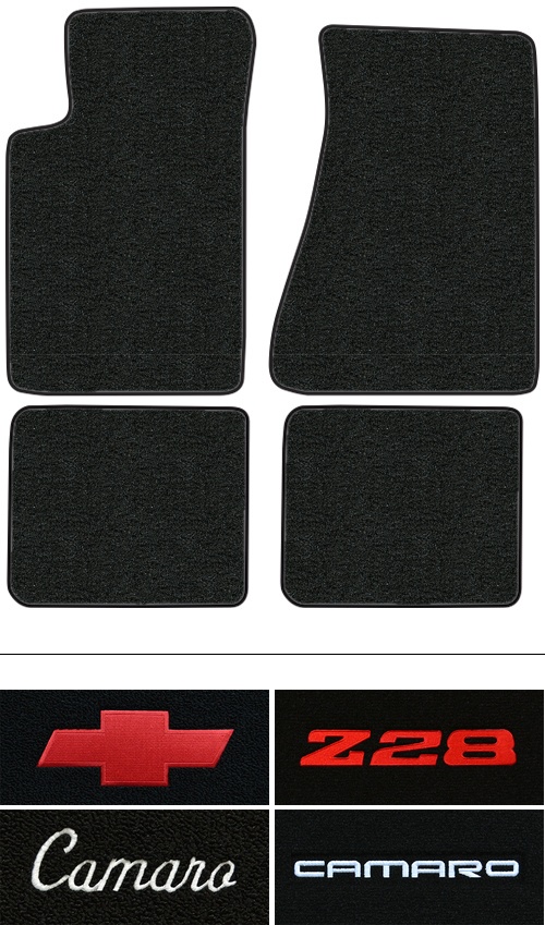 1982-1984 Chevy Camaro (3rd Gen Camaro) Floor Mats (Logos Available) - 4pc - Cutpile | Fits: Molded