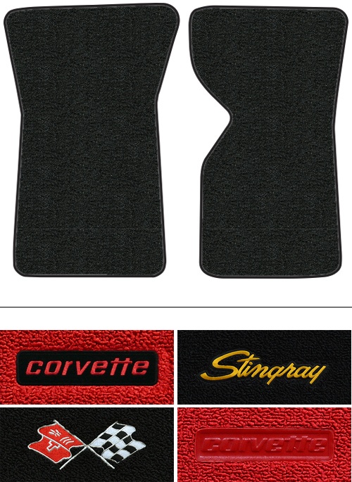 1976 Corvette (C3) Floor Mats (Logos Available) 2pc - Loop