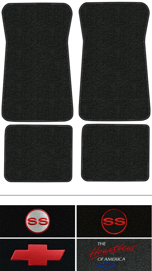 1971-1973 Chevy Impala Floor Mats (Logos Available) - 4pc - Loop