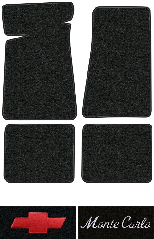 1978-1981 Chevy Monte Carlo (G-Body) Floor Mats (Logos Available) - 4pc - Cutpile