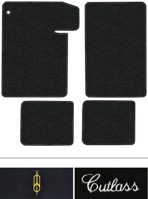 1964-1967 Oldsmobile Cutlass Floor Mats (Logos Available) - 4pc - Loop