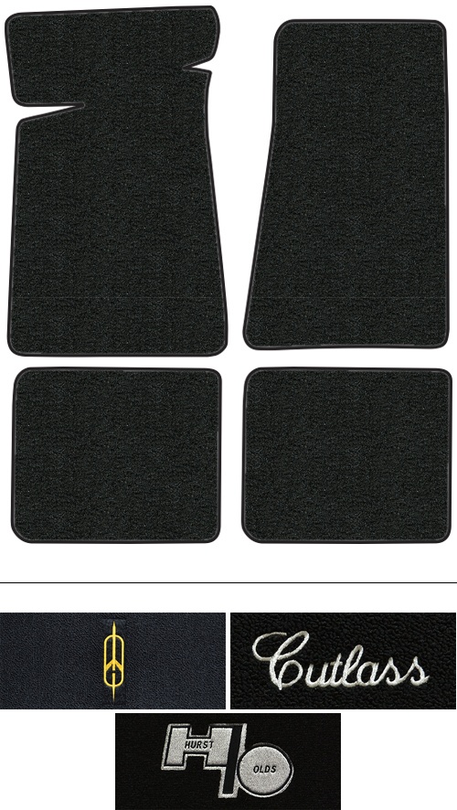 1978-1981 Oldsmobile Cutlass Floor Mats (Logos Available) - 4pc - Cutpile