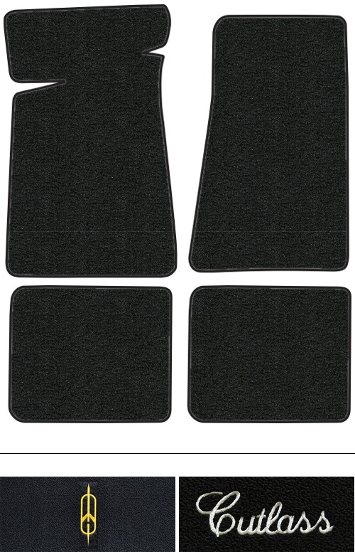 1982-1987 Oldsmobile Cutlass Supreme (G-Body) Floor Mats (Logos Available) - 4pc - Cutpile