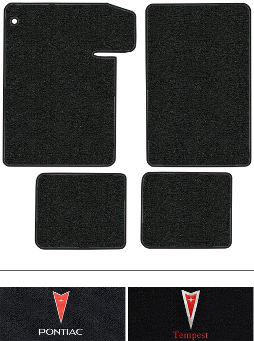 1964-1967 Pontiac Tempest Floor Mats (Logos Available) - 4pc - Loop