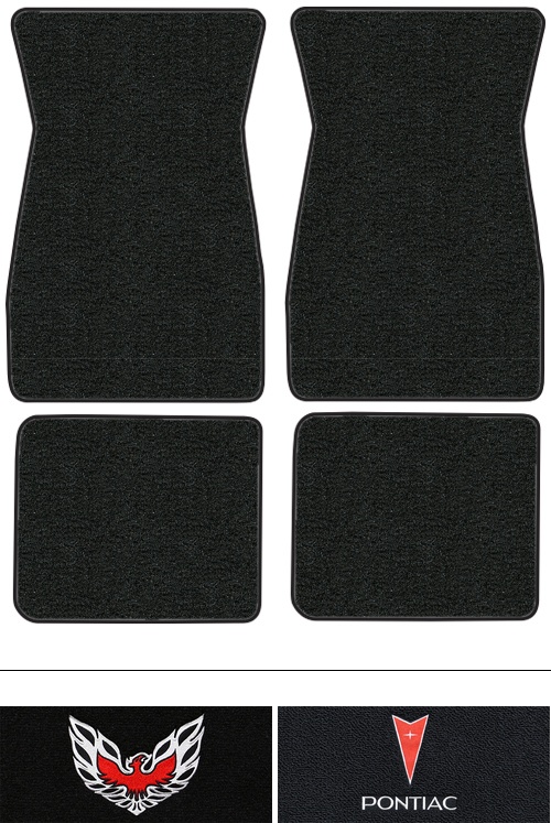 1970-1973 Pontiac Firebird (2nd Gen Firebird) Trans Am Floor Mats (Logos Available) - 4pc - Loop | Fits: Will not fit the floor mounted accelerator