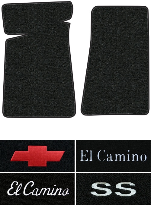 1978-1987 Chevy El Camino Floor Mats (Logos Available) - 2pc - Cutpile