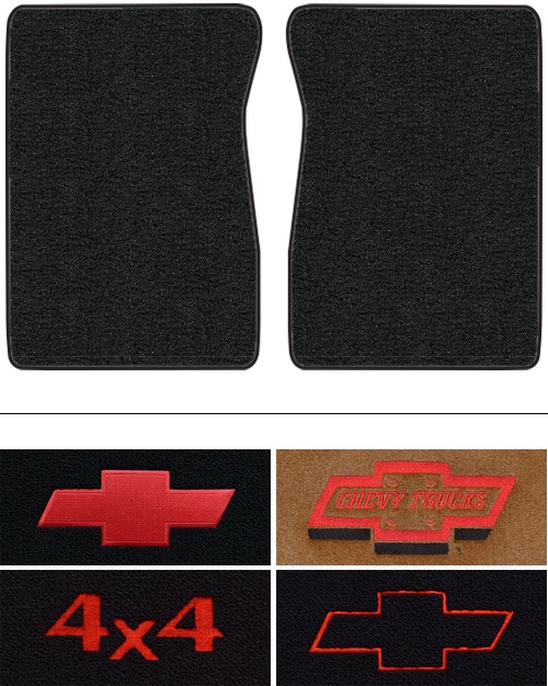1975-1986 Chevy C10 (Squarebody) Floor Mats (Logos Available) - 2pc - Cutpile