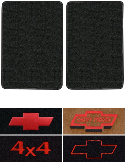 1988-1999 Chevy C1500 (OBS) Floor Mats (Logos Available) - 2pc - Cutpile | Fits: Reg Cab