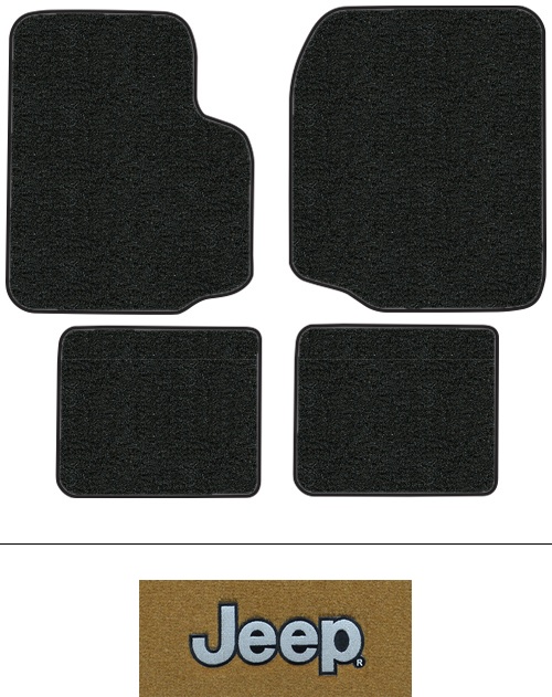 1987-1995 Jeep Wrangler (YJ) Floor Mats (Logos Available) - 4pc - Cutpile