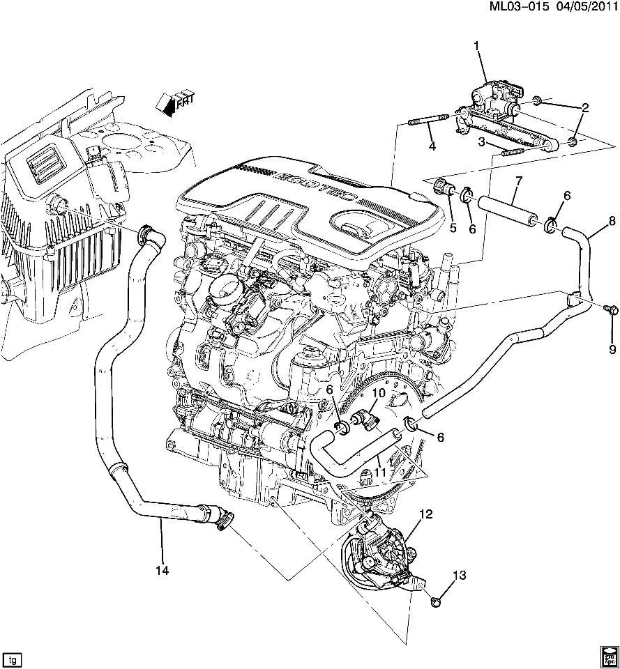 20102012 GM Emission Pipe 2.4L Lacrosse Regal Equinox Terrain New OEM