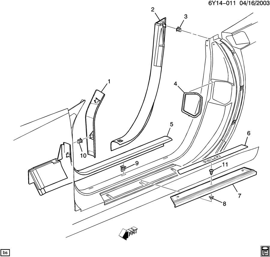 20072009 Cadillac XLR Platinum Edition Door Sill Metal Plate XLR Badge